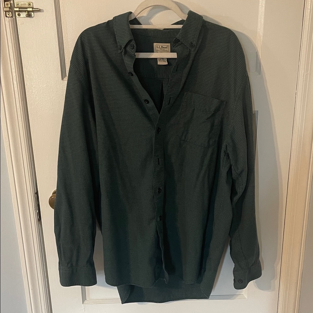 LL Bean Button-Up plaid Shirt